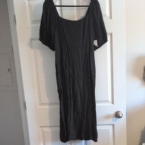 Old Navy Black Midi Dress